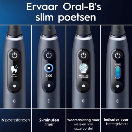 Oral-B iO Series 8n Duo Elektrisk tandbørste Sort/Lilla